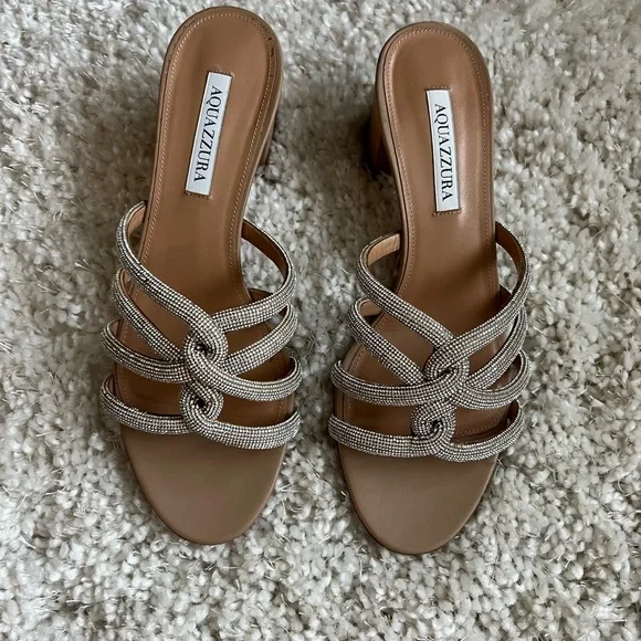 Aquazzura 50mm moondust sandals